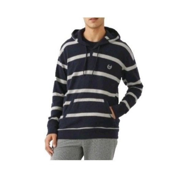 Chaps Other - Chaps Mens XL Striped Hoodie Sweatshirt Pullover‎ Fleece Kangaroo Pocket
